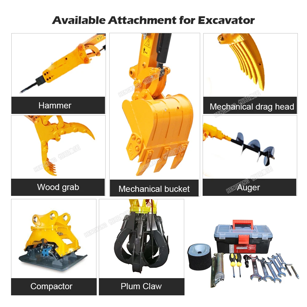 Hengwang HW-15 mini excavator size mini bagger excavator parts mini excavator
Hengwang HW-15 mini excavator size mini bagger excavator parts mini excavator