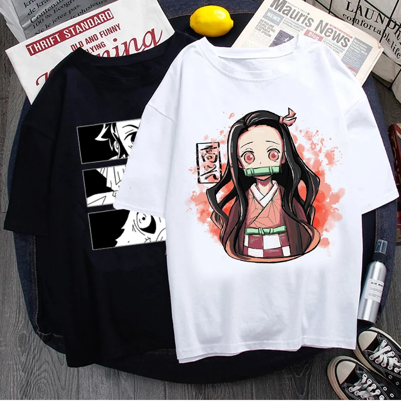 

Japanese Anime Demon Slayer Kimetsu No Yaiba T-shirts Men Kawaii Cartoon Nezuko Tanjiro Kamado Graphic Tees Rengoku T Shirt male