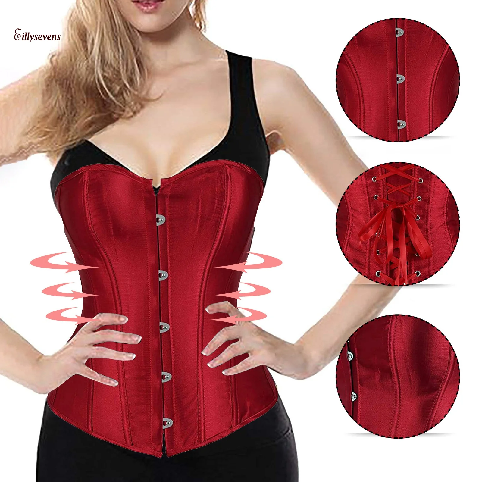 Gothic Corset Women Sexy Underbust Corset Waist Trainer Corset Shaper Plus Size Corpete Corselet Black White Red Blue S-6xl
Gothic Corset Women Sexy Underbust Corset Waist Trainer Corset Shaper Plus Size Corpete Corselet Black White Red Blue S-6xl