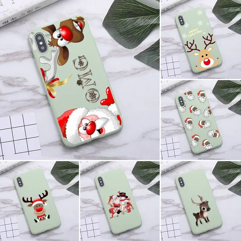 USAKPGRT Christmas cartoon Reindeer Phone Case for iPhone 11 Pro Max X XR XS 8 7 6s Plus Candy green Silicone Cases
USAKPGRT Christmas cartoon Reindeer Phone Case for iPhone 11 Pro Max X XR XS 8 7 6s Plus Candy green Silicone Cases