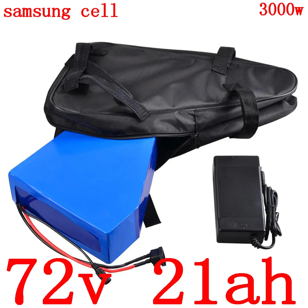 

eBike Battery Pack 72V Triangle Battery 72V 25AH 20AH 18AH 15AH lithium ion battery For 3000W 2000W Electric Bicycle Scooter