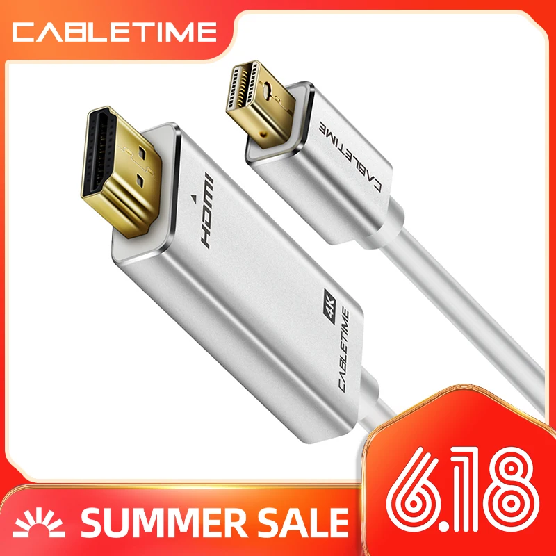 Кабель lighttime Thunderbolt Mini DisplayPort to HDMI кабель 4K DP Дисплей порт для 1080P ТВ Lenovo компьютер