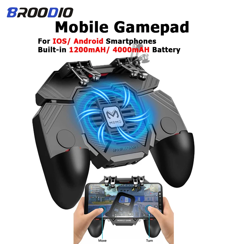 

Joystick For Phone Gamepad For Pubg Trigger Fire Game Controllers AK77 Six Finger Fan Gamepad Control Mobile Controller Gamepads