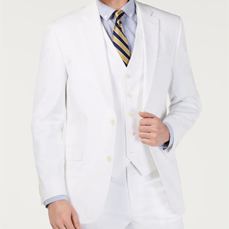 New Elegant Fashion Tailor Made White Suit For Men's Wedding Suits Slim Fit Wedding Beach Dinner Party 3 Prc (Jacket+Vest+Pants)
New Elegant Fashion Tailor Made White Suit For Men's Wedding Suits Slim Fit Wedding Beach Dinner Party 3 Prc (Jacket+Vest+Pants)