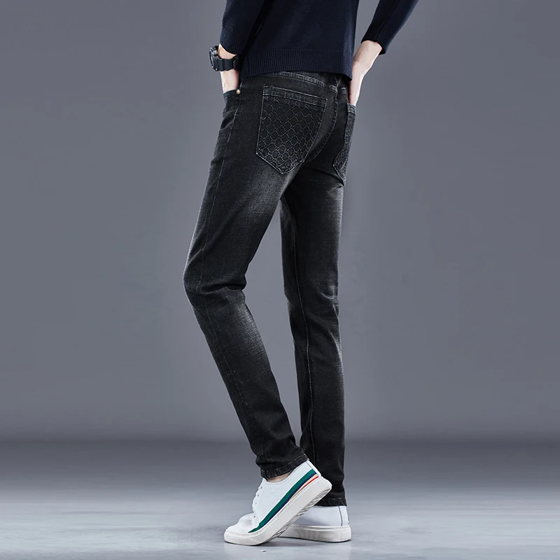 Fashion Autumn Men's Jeans Cotton Slim Elastic Bee Business Pants Trousers Classic Style Jeans Denim Male Pants Gray Color
Fashion Autumn Men's Jeans Cotton Slim Elastic Bee Business Pants Trousers Classic Style Jeans Denim Male Pants Gray Color