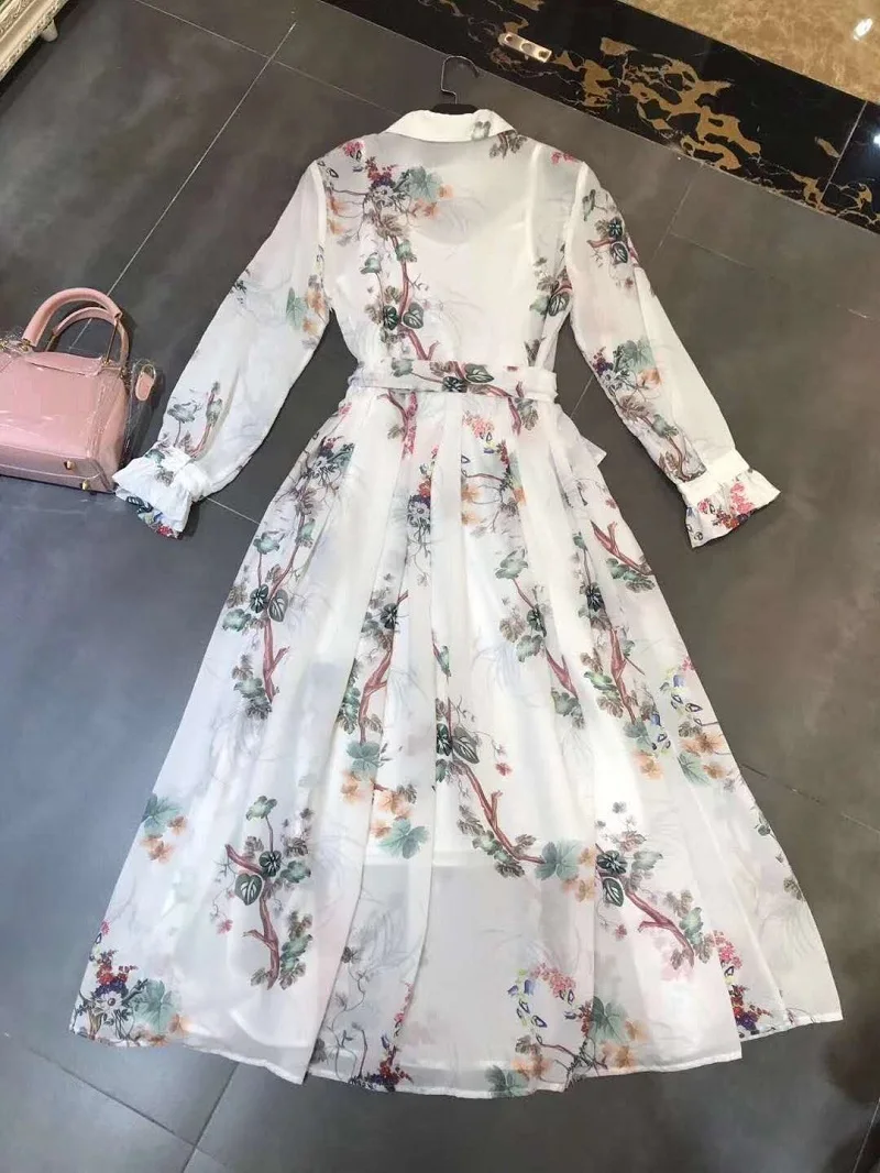 Autumn Fashion 2021 Style Dress High Quality Women Turn-down Collar Charming Floral Print Long Sleeve Casual White Dress 2 Piece
Autumn Fashion 2021 Style Dress High Quality Women Turn-down Collar Charming Floral Print Long Sleeve Casual White Dress 2 Piece