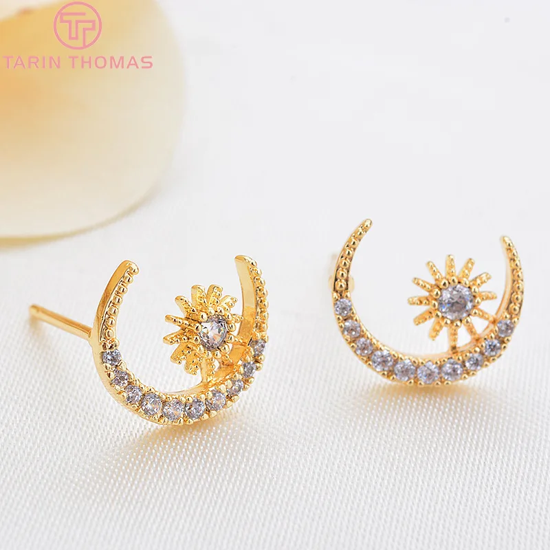 4 Pieces 15 * 11 MM 24 K Gold Color Brass Earrings Zircon Pink Flower Pin High Quality Results Of Jewelry Accessories
4 Pieces 15 * 11 MM 24 K Gold Color Brass Earrings Zircon Pink Flower Pin High Quality Results Of Jewelry Accessories