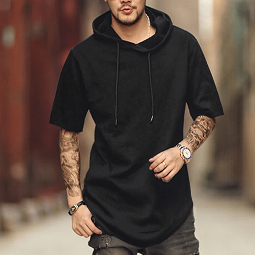 2021 New Autumn Mens Casual Solid Hooded Tee Sweatshirt Streetwear Summer Fashion Short Sleeve Male Tops Fashion Simple Pullover
2021 New Autumn Mens Casual Solid Hooded Tee Sweatshirt Streetwear Summer Fashion Short Sleeve Male Tops Fashion Simple Pullover