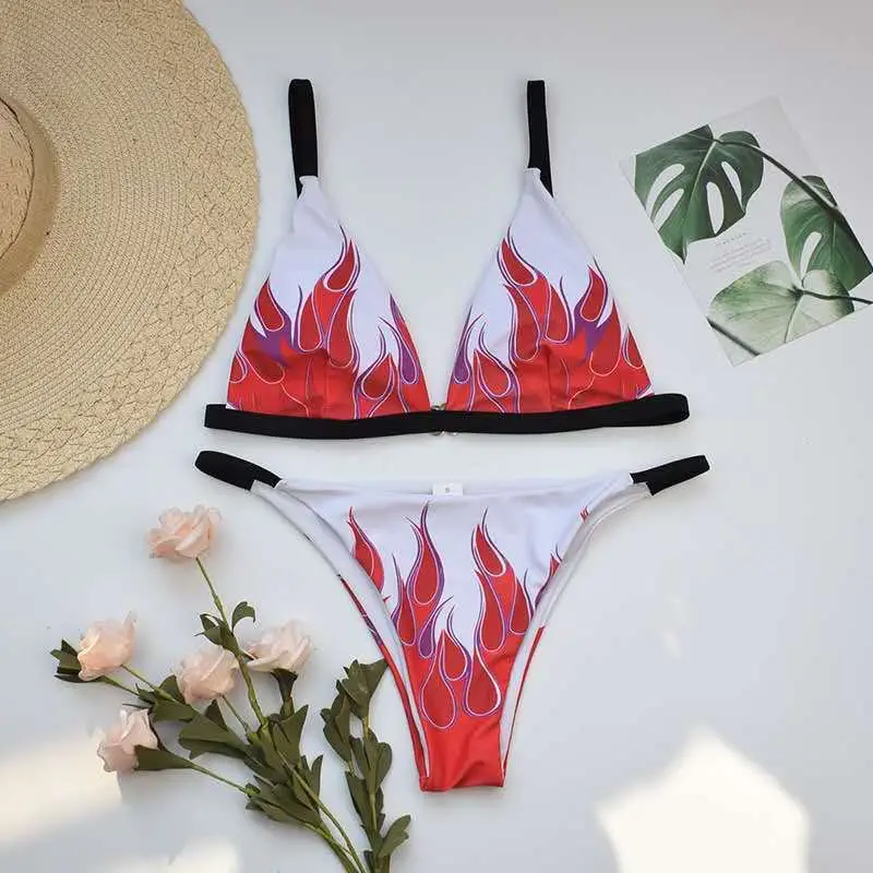 2021 New bikini European and American sexy multicolor national wind flame print ladies swimsuit
2021 New bikini European and American sexy multicolor national wind flame print ladies swimsuit