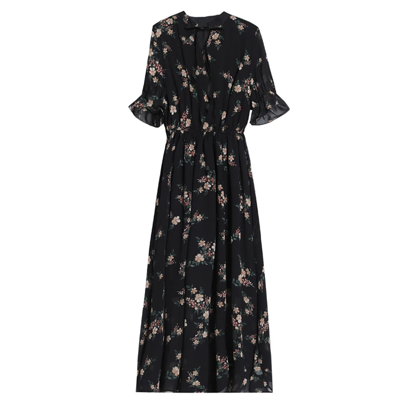 Floral Dress Popular Summer 2020 New Women's Temperament Waist V-neck Chiffon Long Skirt Shirtdress for Women Dresses Sexy Party
Floral Dress Popular Summer 2020 New Women's Temperament Waist V-neck Chiffon Long Skirt Shirtdress for Women Dresses Sexy Party