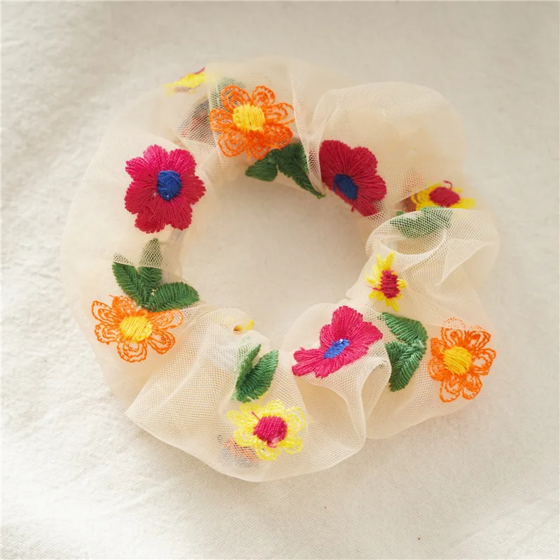 Embroidered Flower Hair Rope Gauze Vintage Elastic Hair Band Korean Girl 's Hair Accessories
Embroidered Flower Hair Rope Gauze Vintage Elastic Hair Band Korean Girl 's Hair Accessories