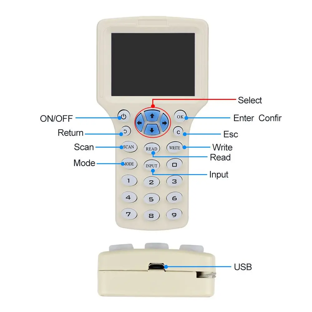 JeaTone Frequency RFID Copier Duplicator 125KHz Key fob NFC Reader Writer 13.56MHz Encrypted Programmer USB UID Copy Card Tag
JeaTone Frequency RFID Copier Duplicator 125KHz Key fob NFC Reader Writer 13.56MHz Encrypted Programmer USB UID Copy Card Tag