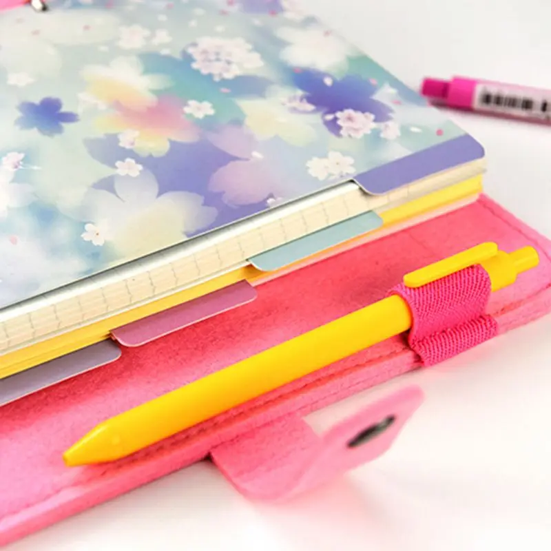 

1Set Cherry Blossoms Style A5 A6 Loose Leaf Notebook Divider Index Separator Diary Paper Planner Binders School Students