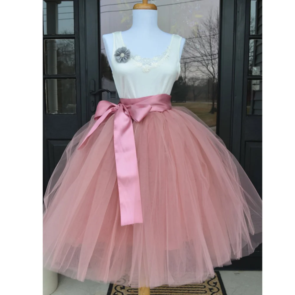 Fashion Tulle Skirt 6Layers 65cm Pleated Tutu Skirts Women Lolita Petticoat Bridesmaids Sweet Party Midi Skirt Jupe Saias faldas
Fashion Tulle Skirt 6Layers 65cm Pleated Tutu Skirts Women Lolita Petticoat Bridesmaids Sweet Party Midi Skirt Jupe Saias faldas