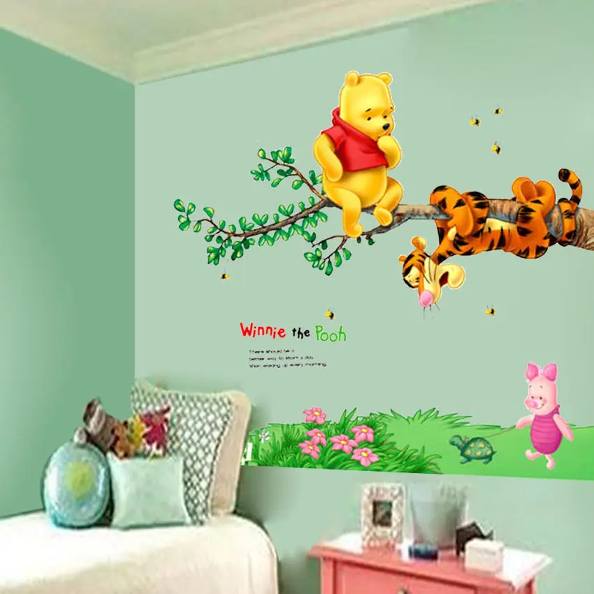 Hot Animal cartoon Winnie Pooh tree wall stickers for kids rooms boys girl home decor wall decals home decoration wall paper
Hot Animal cartoon Winnie Pooh tree wall stickers for kids rooms boys girl home decor wall decals home decoration wall paper