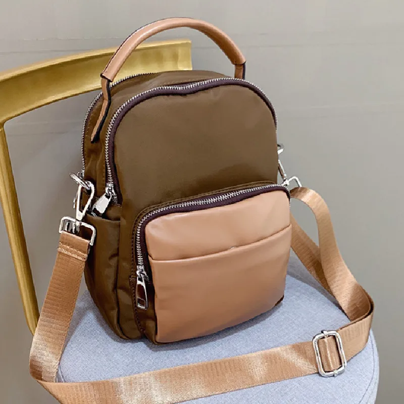 women novelty unique design black brown nylon backpack for female small casual soft daily travel multi functional shoulder bag
women novelty unique design black brown nylon backpack for female small casual soft daily travel multi functional shoulder bag