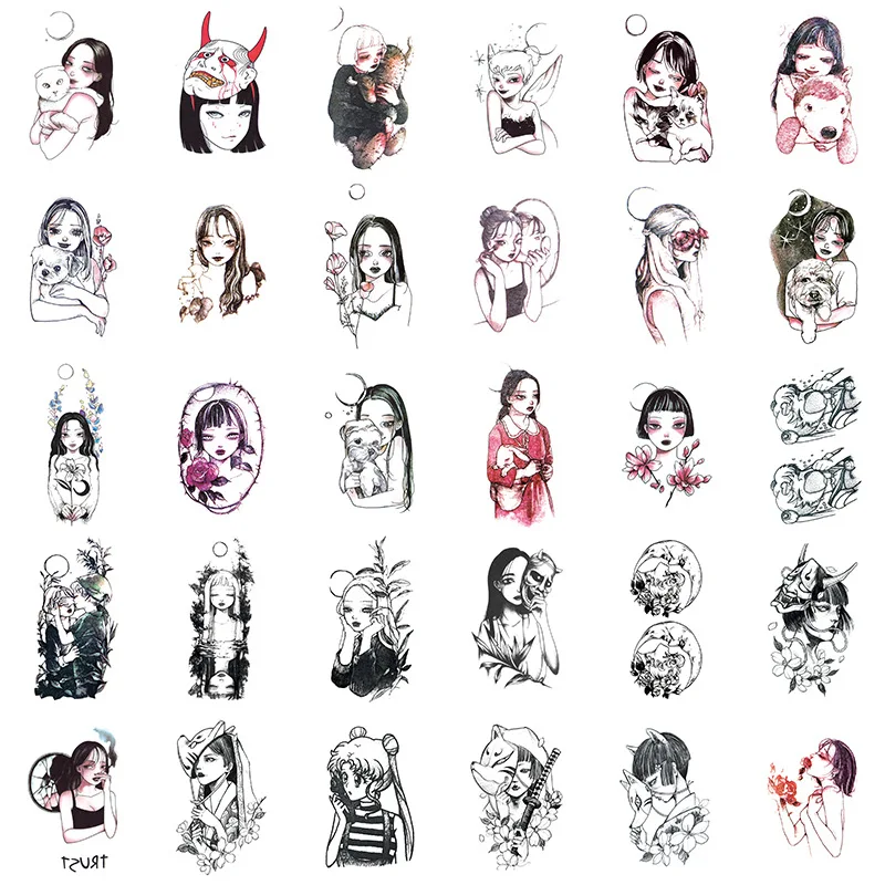 1 Set of 30 Dark Temporary Tattoos Sailor Moon Fake Tattoo Woman Long Lasting Simulation Tattoo Stickers Body Makeup Waterproof
1 Set of 30 Dark Temporary Tattoos Sailor Moon Fake Tattoo Woman Long Lasting Simulation Tattoo Stickers Body Makeup Waterproof