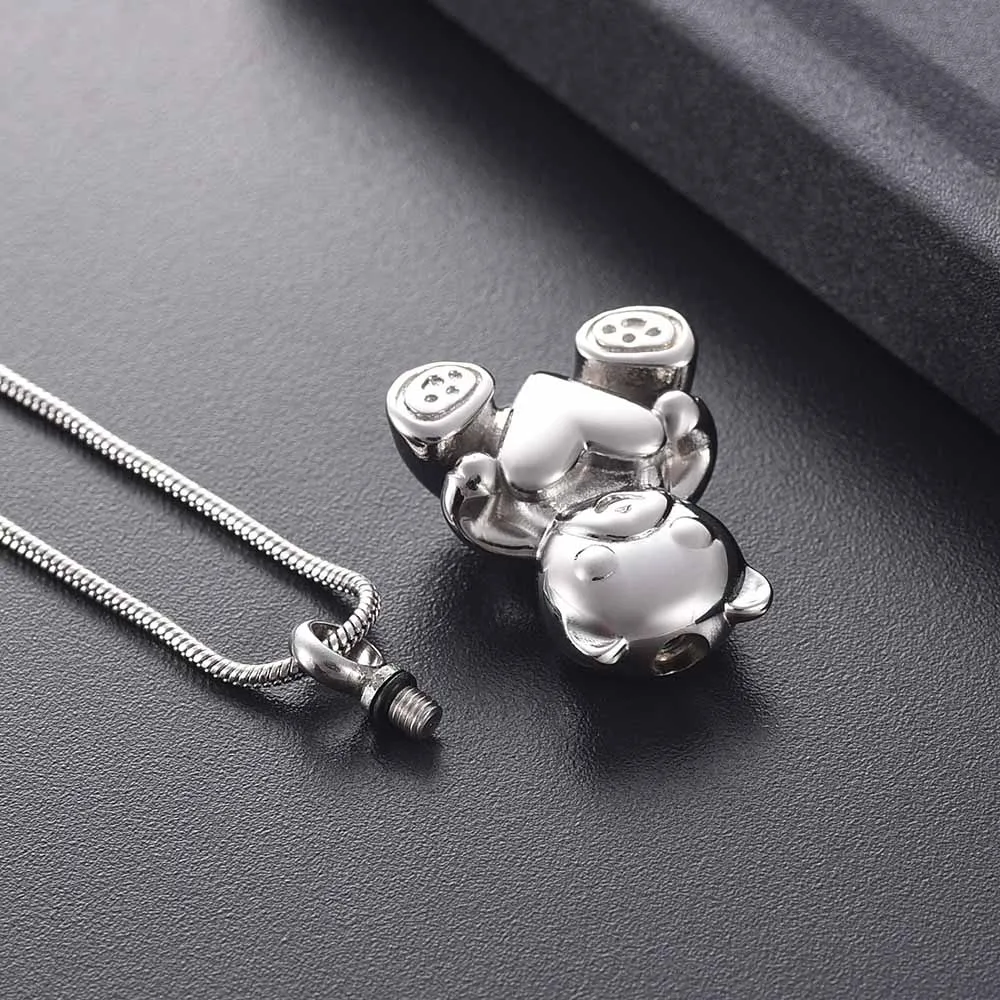 Teddy Bear Cremation Urn Necklaces Ashes Jewelry for Men Women Heart Memorial Urns Keepsake Locket Pendant Ash Holder
Teddy Bear Cremation Urn Necklaces Ashes Jewelry for Men Women Heart Memorial Urns Keepsake Locket Pendant Ash Holder