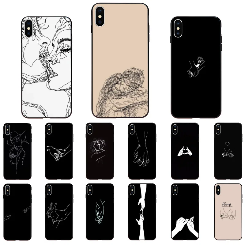 Minimalist line couple hand Love Phone Case for iphone 13 12 11 Pro Max Case For iPhone XS MAX X XR SE2 8 7 Plus
Minimalist line couple hand Love Phone Case for iphone 13 12 11 Pro Max Case For iPhone XS MAX X XR SE2 8 7 Plus
