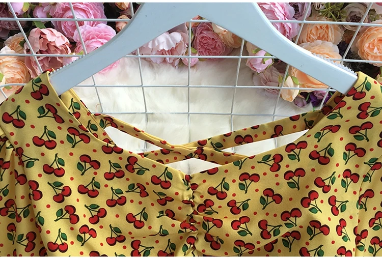 French Floral Print Dresses Women Retro Back Bandage Cross A Line Mid-calf Dress Beach Summer Short Sleeve Party Dress Vestidos
French Floral Print Dresses Women Retro Back Bandage Cross A Line Mid-calf Dress Beach Summer Short Sleeve Party Dress Vestidos