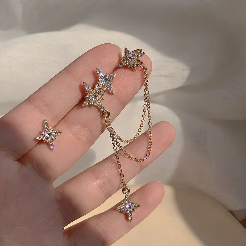 2PCS New Fashion Gold Color Shiny Stars Geometric Clip On Earrings For Women Fake Cartilage Tassel Ear Cuff NO Piercing Jewelry
2PCS New Fashion Gold Color Shiny Stars Geometric Clip On Earrings For Women Fake Cartilage Tassel Ear Cuff NO Piercing Jewelry