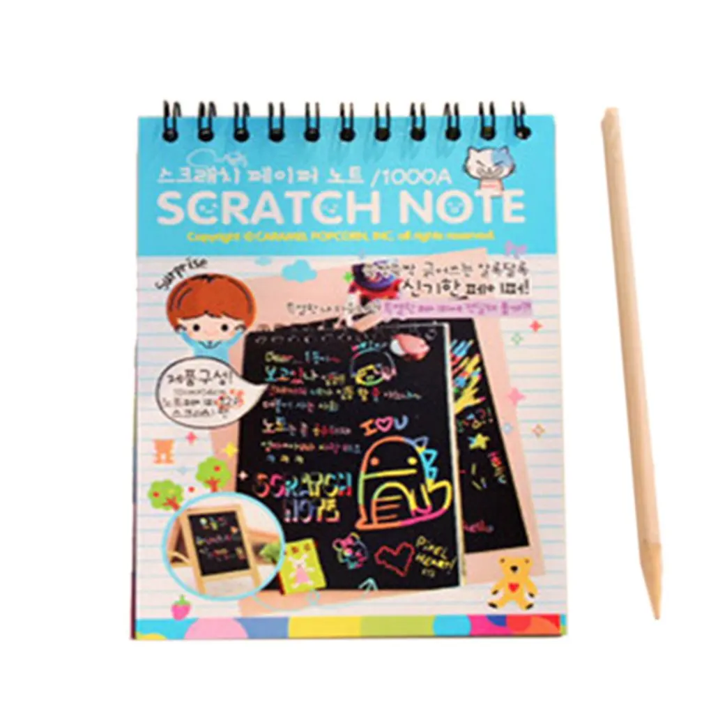 Y031 Creative Color Diy Coil Scratch Picture Children's Graffiti Sketch Book Scratch Painting Blue 
Y031 Creative Color Diy Coil Scratch Picture Children's Graffiti Sketch Book Scratch Painting Blue
