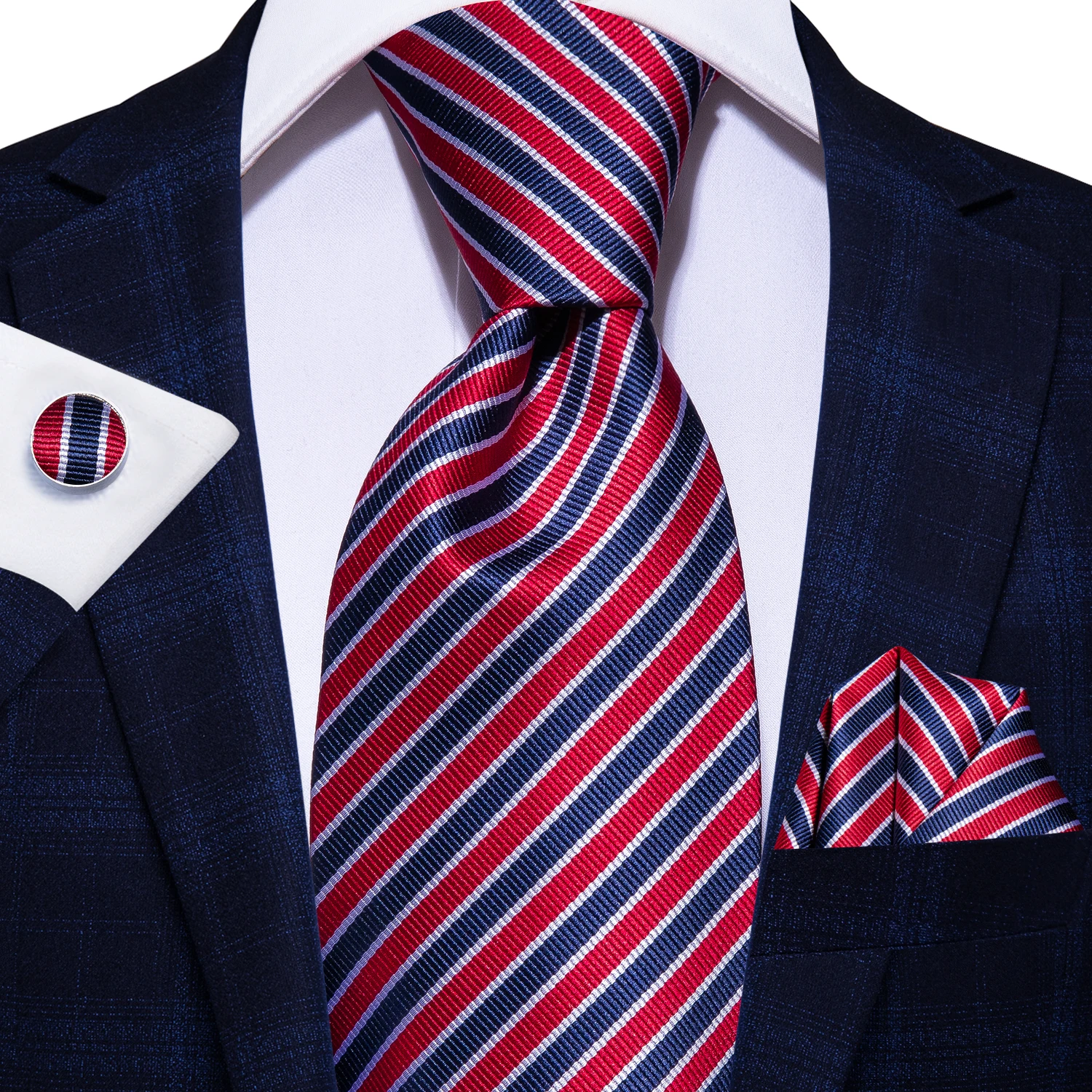 Мужской галстук в полоску черный деловой из 100% шелка 8 5 см | Аксессуары для одежды