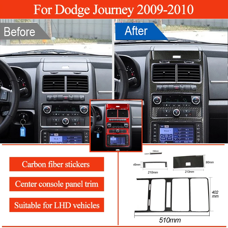 Наклейки из углеродного волокна 4 шт./компл. для Dodge Journey 2009-2010, Центральная панель управления, отделка, наклейка, автомобильные аксессуары
Наклейки из углеродного волокна 4 шт./компл. для Dodge Journey 2009-2010, Центральная панель управления, отделка, наклейка, автомобильные аксессуары