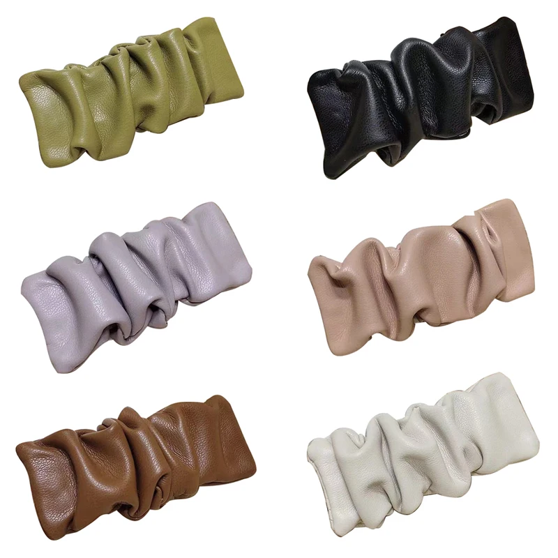 Wrinkled Hairpin Women Temperament Wild Retro Autumn And Winter Girl New Pu Leather Bangs Clip Hair Accessories
Wrinkled Hairpin Women Temperament Wild Retro Autumn And Winter Girl New Pu Leather Bangs Clip Hair Accessories