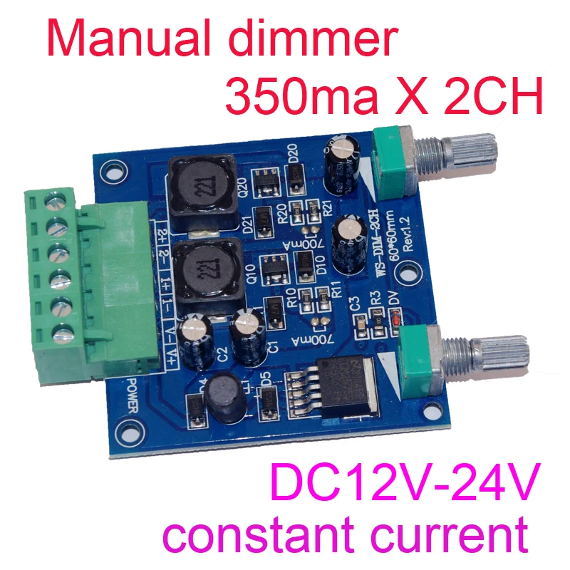 Manual knob led dimmer 350MA/700MA*2 channel constant current controller DC12-24V input Dimming 2CH decoder
Manual knob led dimmer 350MA/700MA*2 channel constant current controller DC12-24V input Dimming 2CH decoder