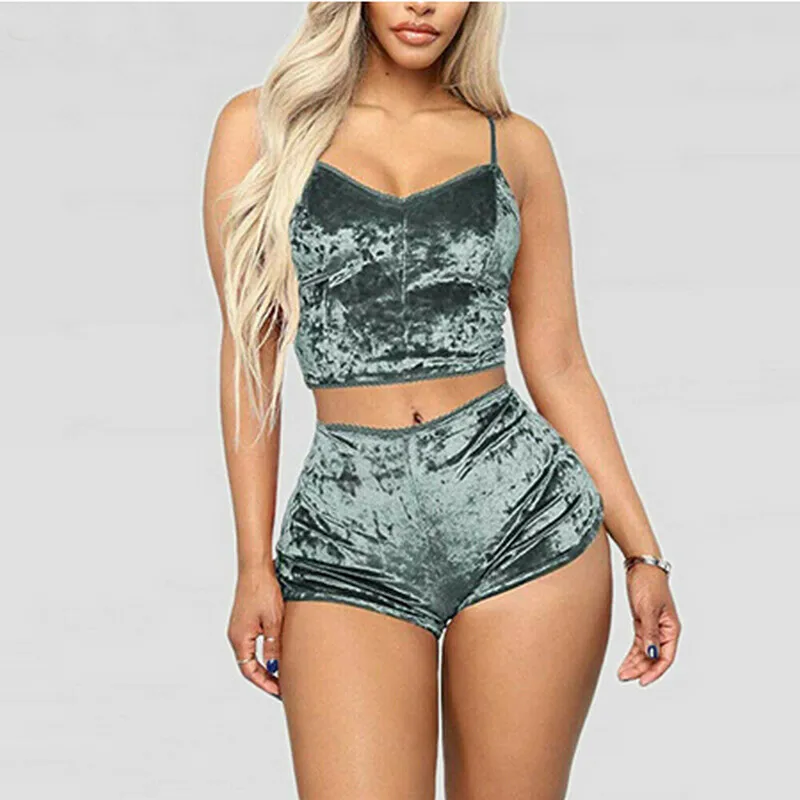 Summer Women 2Pcs Set Fashion Velvet Sleepwear Sexy Bow V-Neck Backless Sleeveless Leopard Print Shorts Pajamas Suit Sleepwear
Summer Women 2Pcs Set Fashion Velvet Sleepwear Sexy Bow V-Neck Backless Sleeveless Leopard Print Shorts Pajamas Suit Sleepwear