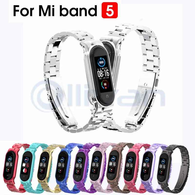 Solid steel strip For Mi Band 5 Metal strap Stainless steel wrist strap for Xiaomi Mi band 5 bracelet For Mi band5 Wristbands
Solid steel strip For Mi Band 5 Metal strap Stainless steel wrist strap for Xiaomi Mi band 5 bracelet For Mi band5 Wristbands