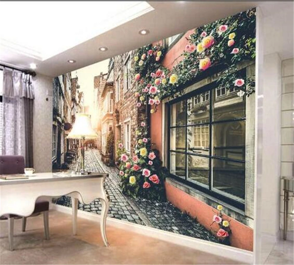 Beibehang модная Гостиная настроить любой размер 3D Роспись европейский город