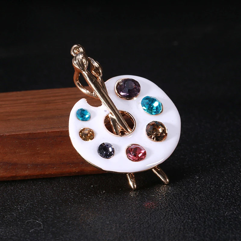 

Draw Palette Brooch Creative Rhinestone Pins And Brooches Women And Men Pin