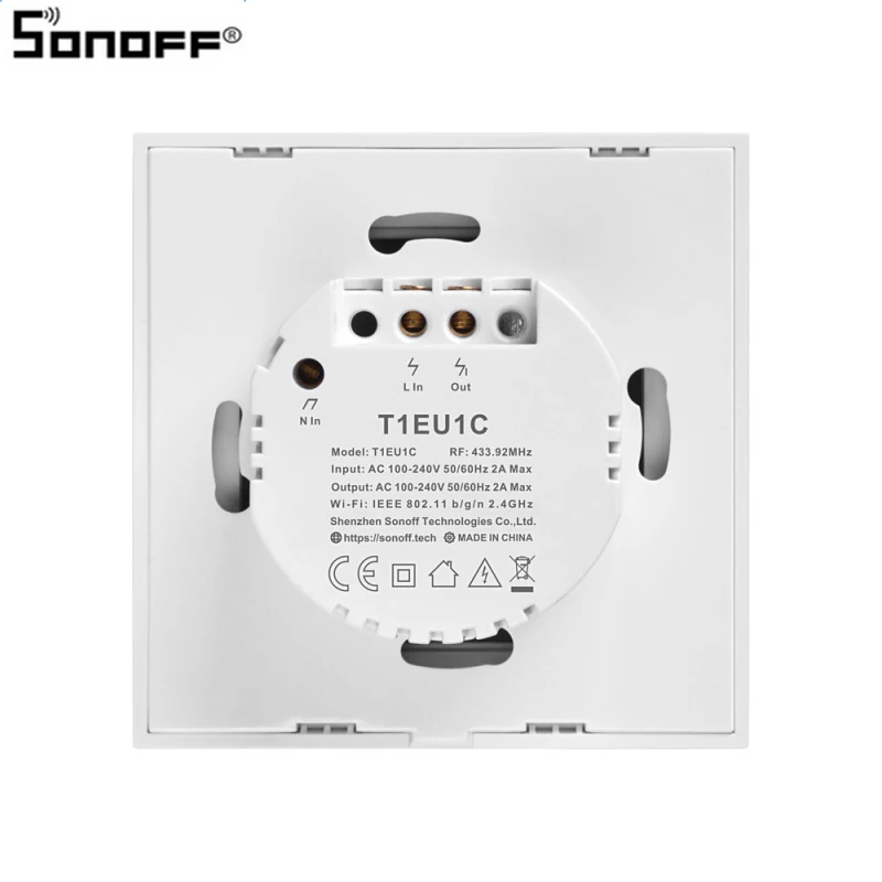 Смарт переключатель Sonoff T1 TX с панелью Wi Fi 1/2/3 групп для Google Home Alexa домашняя