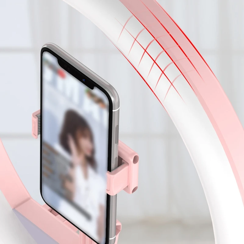 LED Ring Light with Bracket Support Three-Position Dimmable Ring Light 3 Color Modes USB Phone Holder
LED Ring Light with Bracket Support Three-Position Dimmable Ring Light 3 Color Modes USB Phone Holder