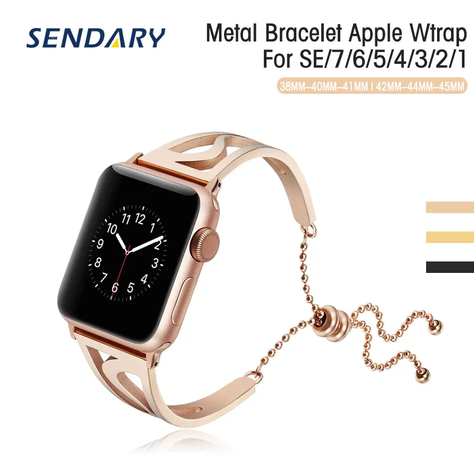 Ремешок из нержавеющей стали для Apple Watch SE 7 6 5 4, модный браслет для iWatch Series 3 2 1 38/40/41 мм, 42/44/45 мм
Ремешок из нержавеющей стали для Apple Watch SE 7 6 5 4, модный браслет для iWatch Series 3 2 1 38/40/41 мм, 42/44/45 мм