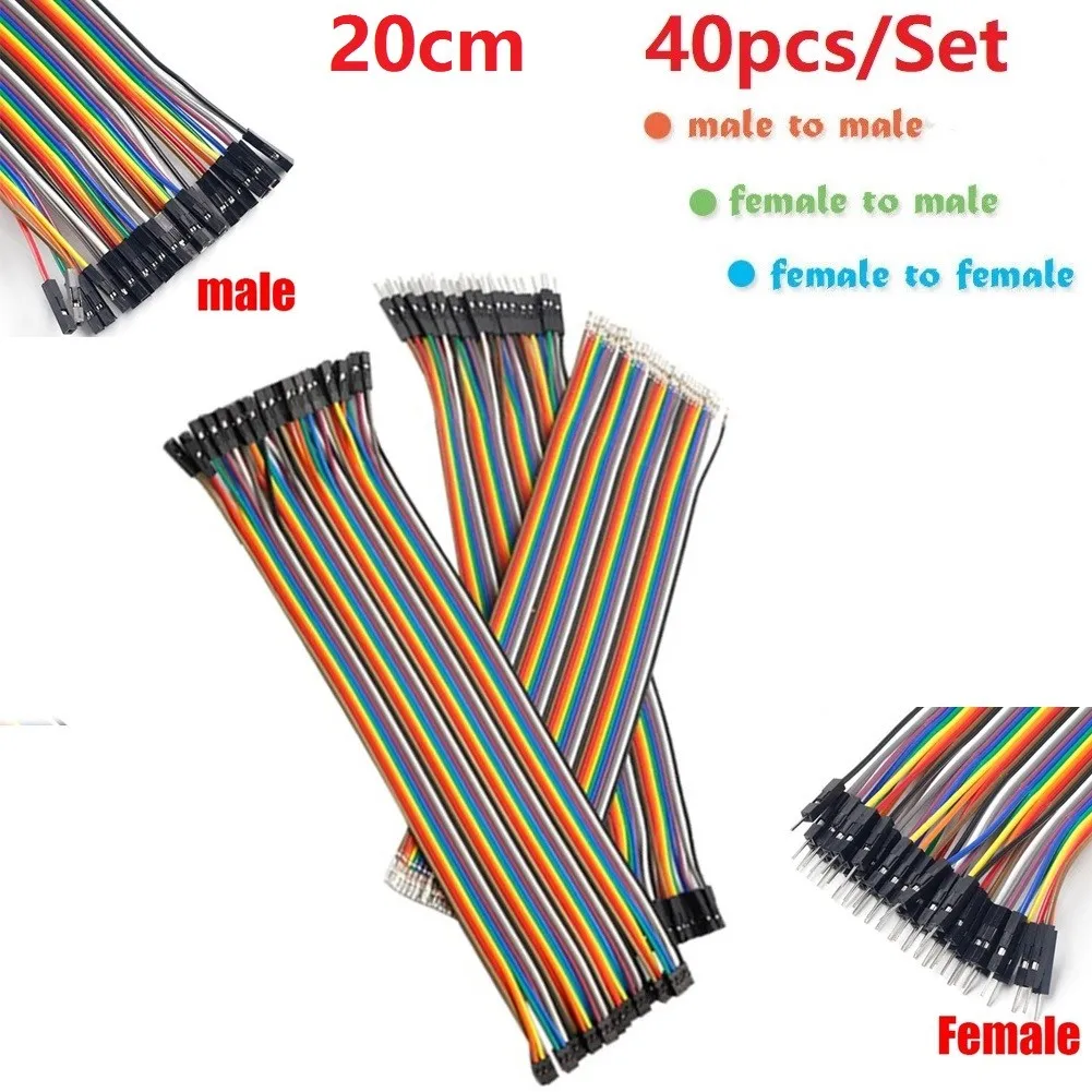1Set Rubber Dupont Line 20CM 40Pin Male To Male/Female Or Female To Female Jumper Cable Suitable For Arduino To Breadboards
1Set Rubber Dupont Line 20CM 40Pin Male To Male/Female Or Female To Female Jumper Cable Suitable For Arduino To Breadboards