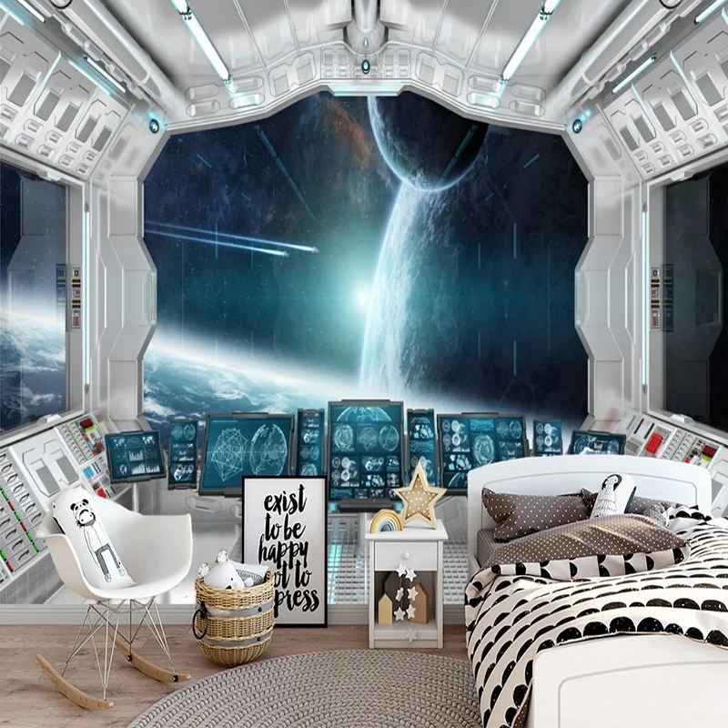 Custom Mural Wallpaper 3D Stereo Space Capsule Starry Sky Tunnel Space Background Wall Mural Children's Bedroom Papel De Parede
Custom Mural Wallpaper 3D Stereo Space Capsule Starry Sky Tunnel Space Background Wall Mural Children's Bedroom Papel De Parede