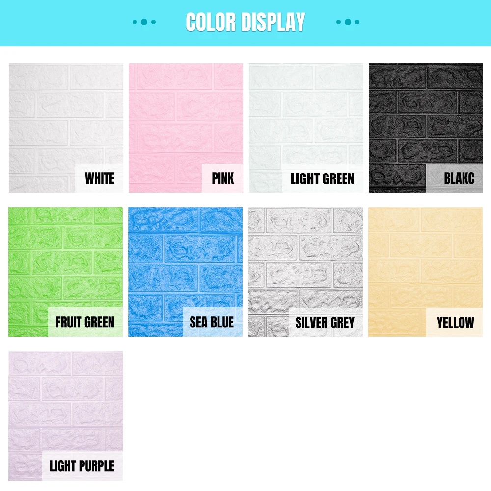 3D Brick Wall Stickers Living Waterproof Foam Room Bedroom DIY Adhesive Wallpaper Art home Wall Decals
3D Brick Wall Stickers Living Waterproof Foam Room Bedroom DIY Adhesive Wallpaper Art home Wall Decals