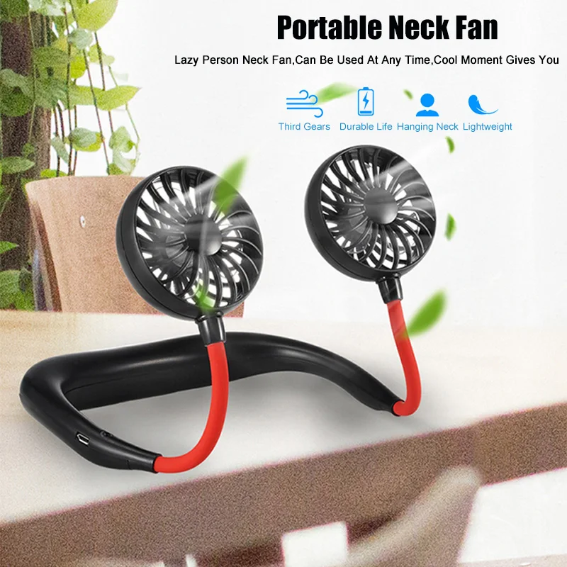 Summer 360 degree Rotation Adjustable Mini Fan Portable USB Rechargeable Lazy Neck Hanging Style Dual Cooling Fan Hands Free
Summer 360 degree Rotation Adjustable Mini Fan Portable USB Rechargeable Lazy Neck Hanging Style Dual Cooling Fan Hands Free