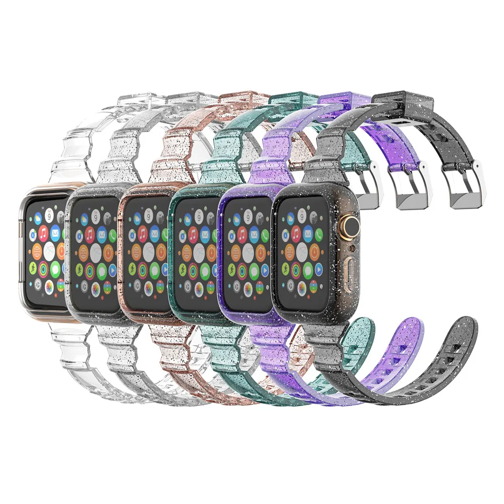 For Apple Watch Band 44/40mm 42/38mm Clear Bling Powder Stylish Bracelet+Frame Transparent Strap for iWatch Series SE 6 5 4 3 2
For Apple Watch Band 44/40mm 42/38mm Clear Bling Powder Stylish Bracelet+Frame Transparent Strap for iWatch Series SE 6 5 4 3 2