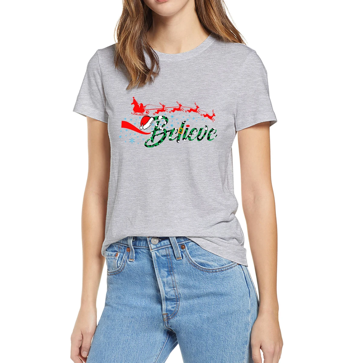 100% Cotton Believe Santa Claus Magica Christmas Winter Holidays Summer Women Casual Novelty Oversized T-Shirt Unisex Loose Tee
100% Cotton Believe Santa Claus Magica Christmas Winter Holidays Summer Women Casual Novelty Oversized T-Shirt Unisex Loose Tee