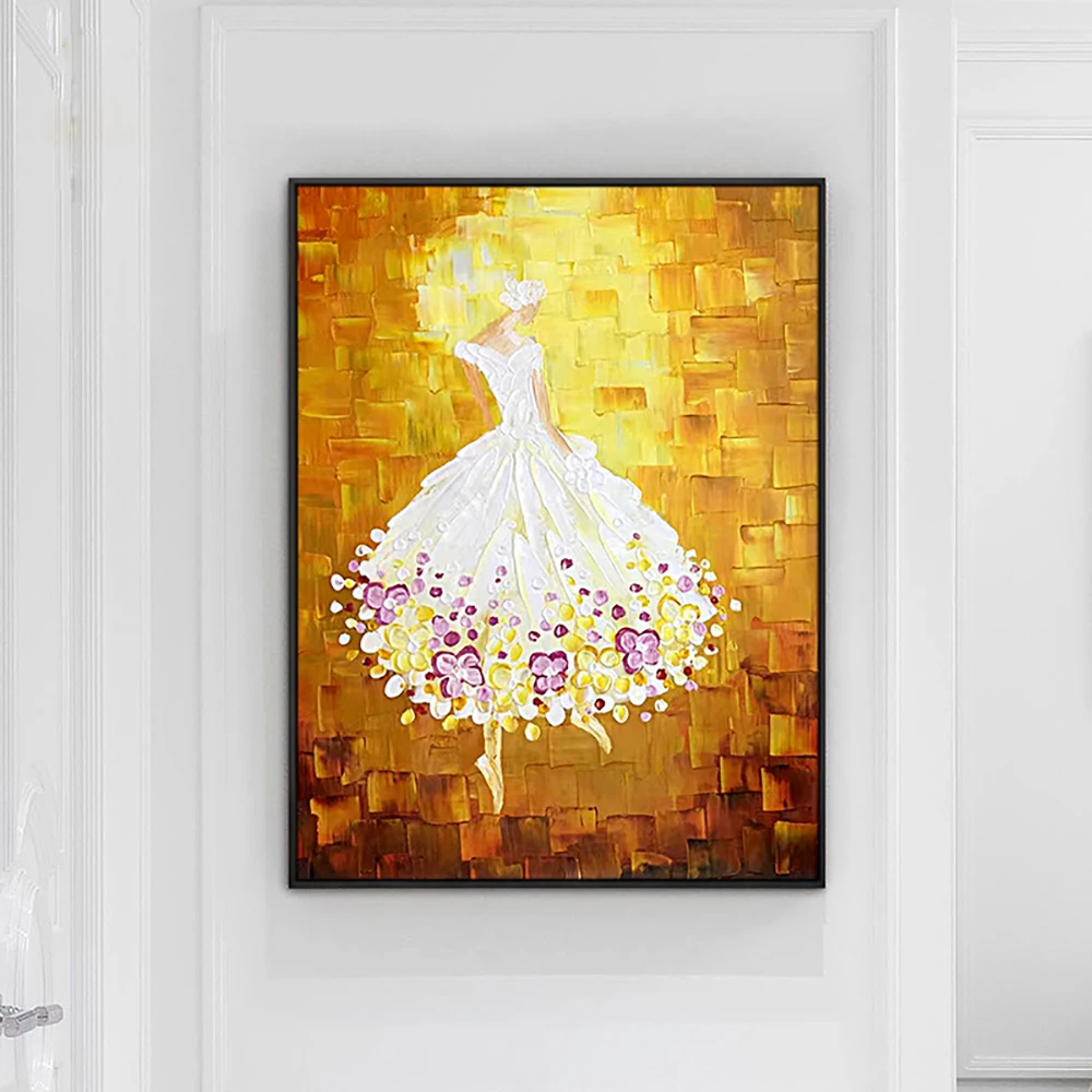 3D Oil Painting On Canvas Handmade Ballet Girl Paintings For Living Room Wall Art Decor Abstract Thick Texture Canvas Paintings
3D Oil Painting On Canvas Handmade Ballet Girl Paintings For Living Room Wall Art Decor Abstract Thick Texture Canvas Paintings