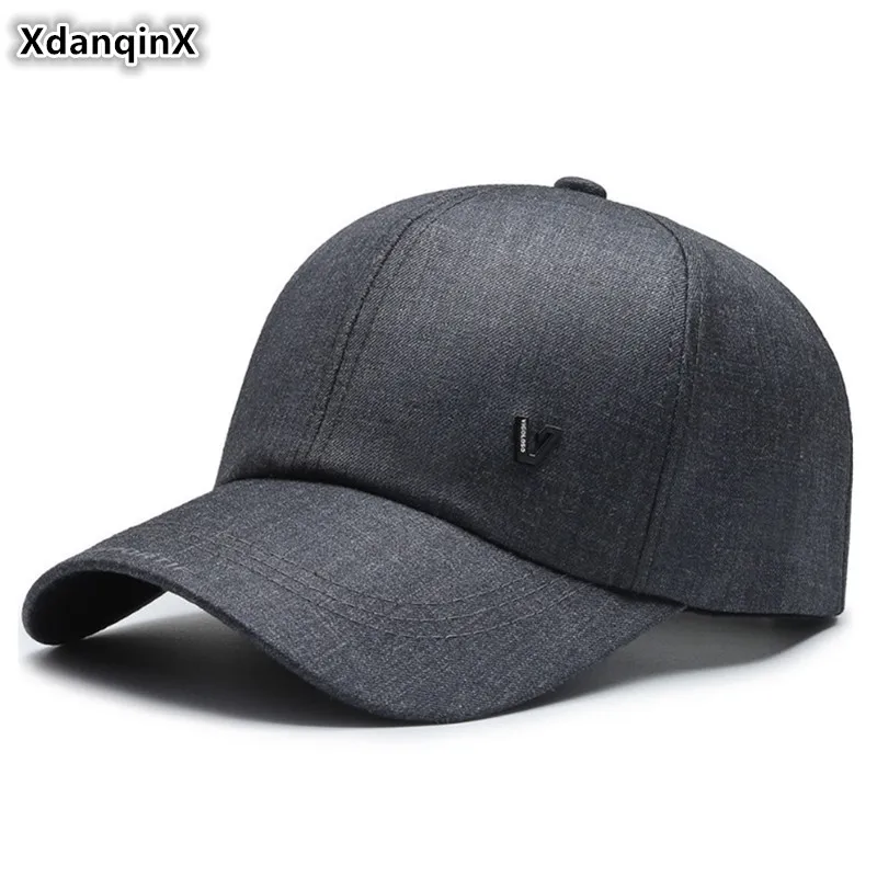 

XdanqinX Simple Cotton Baseball Caps For Adult Men Adjustable Size Men's Brands Sports Caps Snapback Cap Dad's Bone Tongue Cap