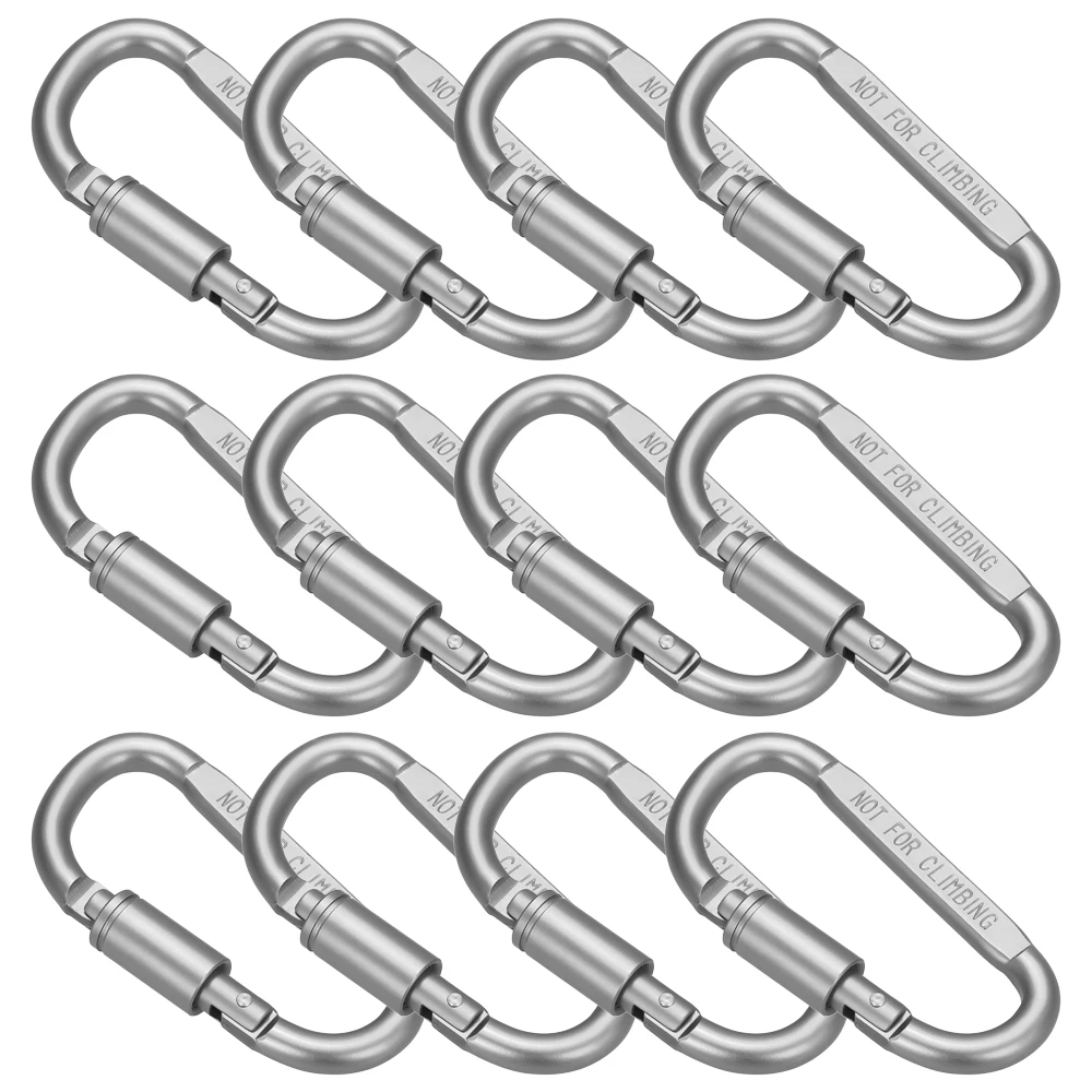 12 Pcs Camping Carabiner D Shape Keychain Aluminum Alloy Clip with Lock Camping Equipment Survival Gear Camp Mountaineering Hook
12 Pcs Camping Carabiner D Shape Keychain Aluminum Alloy Clip with Lock Camping Equipment Survival Gear Camp Mountaineering Hook