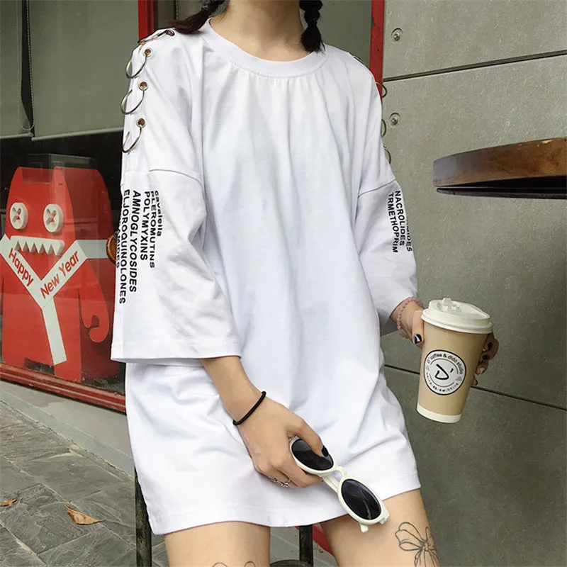 Women'S Spring Summer Korean Chic Retro Fashion Ring Printing Loose T-Shirts Students Female Harajuku Clothes Tshirt For Women
Women'S Spring Summer Korean Chic Retro Fashion Ring Printing Loose T-Shirts Students Female Harajuku Clothes Tshirt For Women
