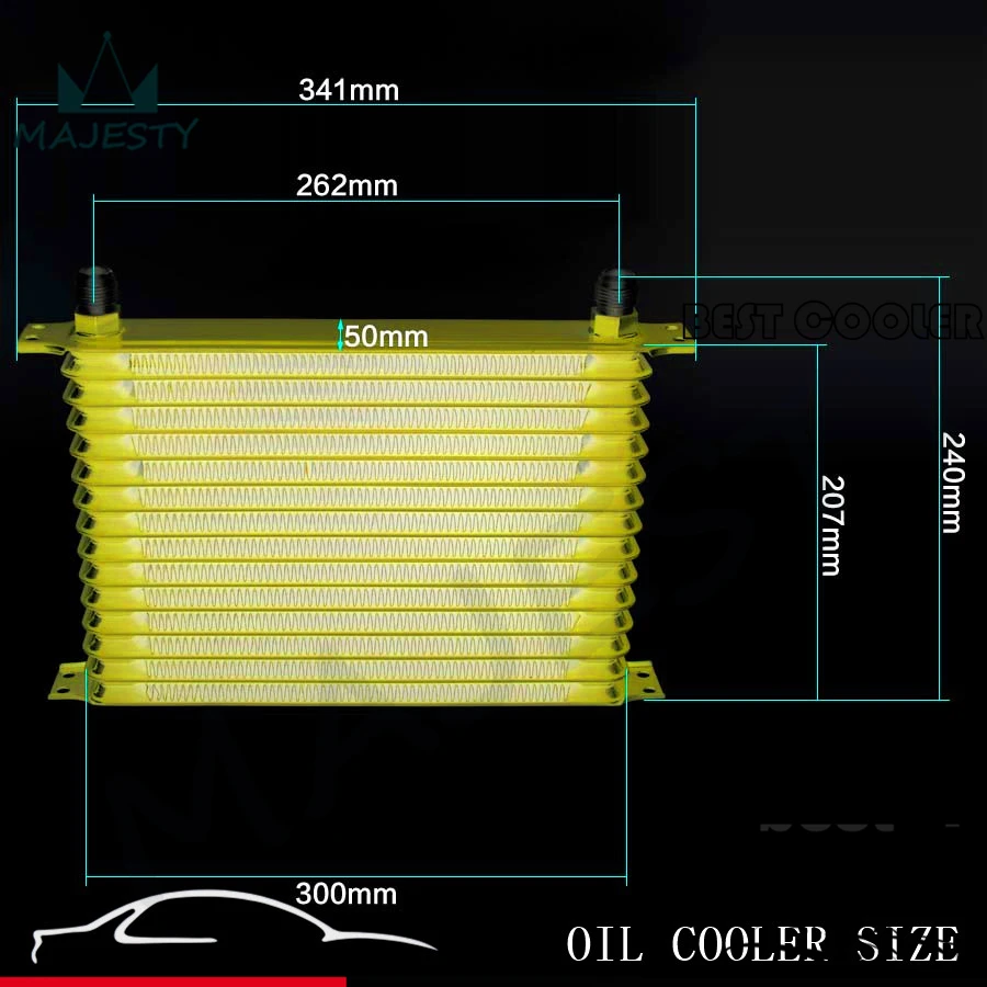 10AN 15 Row Engine Oil Cooler + 3/4*16 / m20*1.5 thermostat Sandwich Plate kit
10AN 15 Row Engine Oil Cooler + 3/4*16 / m20*1.5 thermostat Sandwich Plate kit