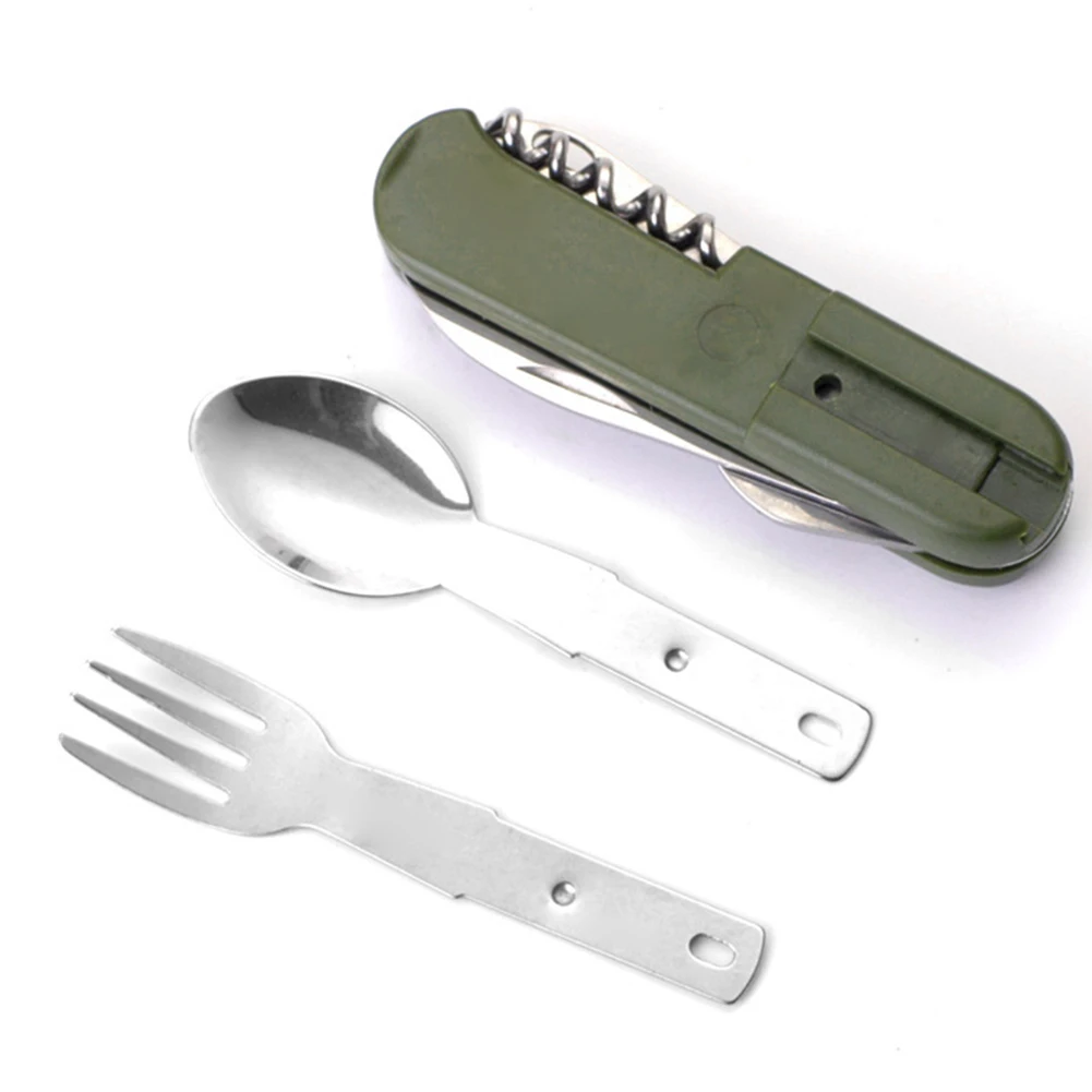 7 in 1 Multi-functional Folding Tableware Portable Stainless Steel Detachable Flatware Travel Kit for Camping BBQ Picnic Trip
7 in 1 Multi-functional Folding Tableware Portable Stainless Steel Detachable Flatware Travel Kit for Camping BBQ Picnic Trip
