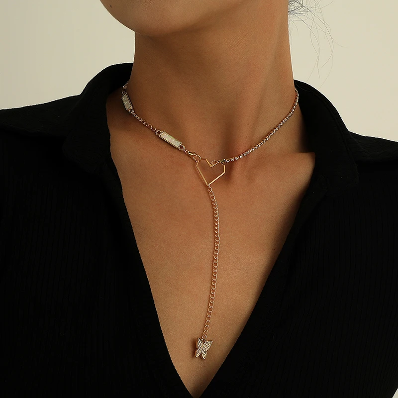 Western Style Butterfly Pendant Clavicle Chain Stylish Geometric Tassel Necklace Exquisite Elegance Contracted Vintage Jewelry
Western Style Butterfly Pendant Clavicle Chain Stylish Geometric Tassel Necklace Exquisite Elegance Contracted Vintage Jewelry